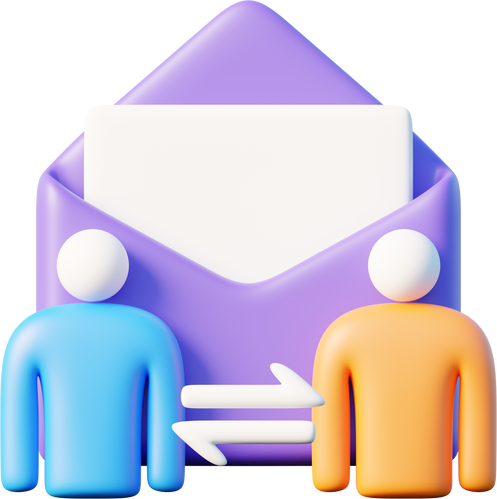Sending Mail, Friendship day 3D Icon Illustration